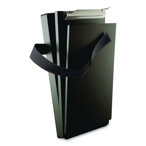 Image of Saunders 12206 Recycled Aluminum Citation Holder Clipboard, 1/2" Capacity, Holds 6 x 11 Sheets, Black