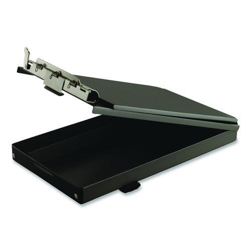 Image of Saunders 12206 Recycled Aluminum Citation Holder Clipboard, 1/2" Capacity, Holds 6 x 11 Sheets, Black