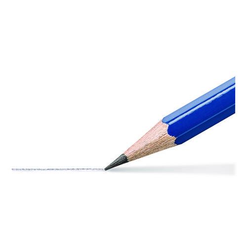 Image of Staedtler® 13246C500 Pre-Sharpened Wooden Pencils with (40) Block Erasers, HB #2 Black Lead, Blue Barrel, 500/Pack