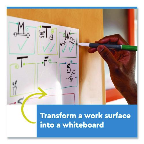 Image of Post-it® FWS-SHEETS-2PK Easy-Erase Whiteboard Sheets, Plastic Surface, 9.1 x 9.1, White, 2/Pack