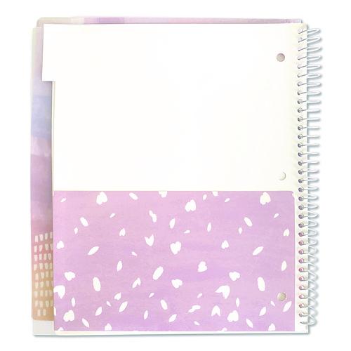 Image of Carolina Pad® 17504 Silver Lining Five-Subject Spiral Notebook, Medium/College Rule, Randomly Assorted Cover Color/Design, (150) 11 x 9 Sheets