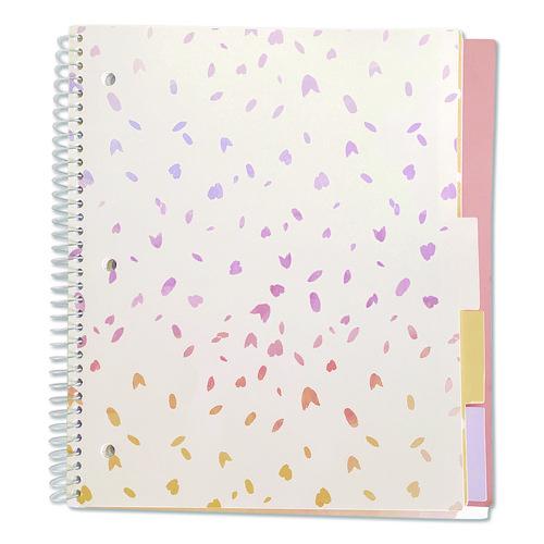 Image of Carolina Pad® 17504 Silver Lining Five-Subject Spiral Notebook, Medium/College Rule, Randomly Assorted Cover Color/Design, (150) 11 x 9 Sheets