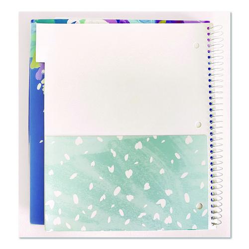 Image of Carolina Pad® 17504 Silver Lining Five-Subject Spiral Notebook, Medium/College Rule, Randomly Assorted Cover Color/Design, (150) 11 x 9 Sheets