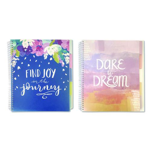 Image of Carolina Pad® 17504 Silver Lining Five-Subject Spiral Notebook, Medium/College Rule, Randomly Assorted Cover Color/Design, (150) 11 x 9 Sheets