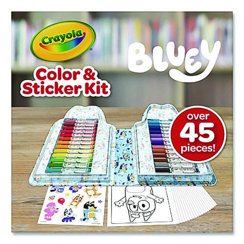 Image of Crayola® 04-1235 Bluey Color and Sticker Kit, Includes 26 Markers, Ages 5 and Up, 20 Pages
