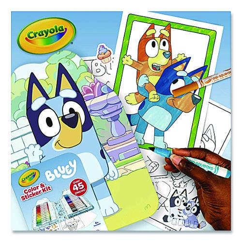 Image of Crayola® 04-1235 Bluey Color and Sticker Kit, Includes 26 Markers, Ages 5 and Up, 20 Pages