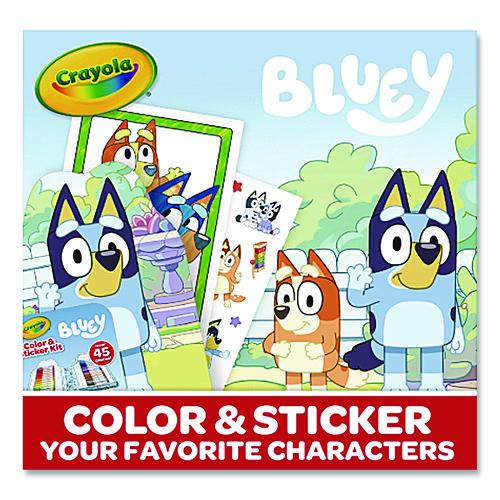 Image of Crayola® 04-1235 Bluey Color and Sticker Kit, Includes 26 Markers, Ages 5 and Up, 20 Pages