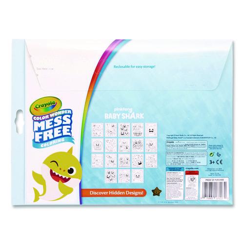 Image of Crayola® 75-7103 Pinkfong Baby Shark Color Wonder Kit, Includes Five Markers, Ages 3 and Up, 18 Pages