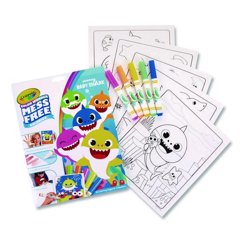 Image of Crayola® 75-7103 Pinkfong Baby Shark Color Wonder Kit, Includes Five Markers, Ages 3 and Up, 18 Pages