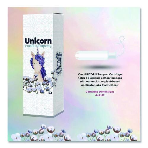 Image of Unicorn TOP-08159 Cotton Tampons, Regular Absorbency, 60/Box, 6 Boxes/Carton