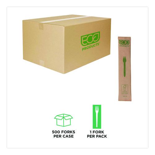 Image of Eco-Products® EP-S212-W Wood Cutlery, General Purpose Fork, Natural, 500/Carton