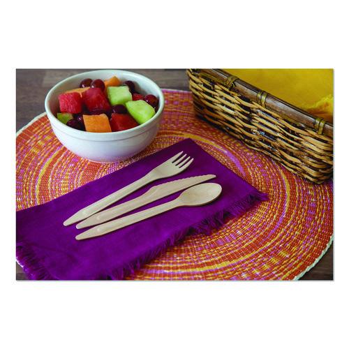 Image of Eco-Products® EP-S212-W Wood Cutlery, General Purpose Fork, Natural, 500/Carton