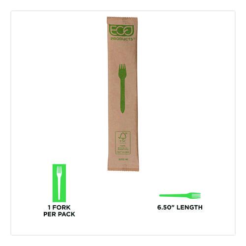 Image of Eco-Products® EP-S212-W Wood Cutlery, General Purpose Fork, Natural, 500/Carton