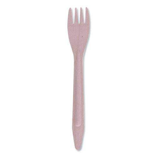 Image of Eco-Products® EP-S212-W Wood Cutlery, General Purpose Fork, Natural, 500/Carton