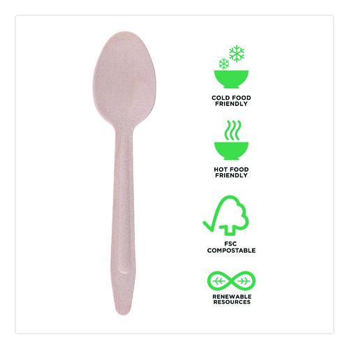 Image of Eco-Products® EP-S213-W Wood Cutlery, General Purpose Spoon, Natural, 500/Carton