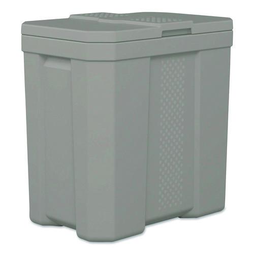 Image of Suncast® BMBX300D Salt Box, 28 gal, 23.75 x 15.75 x 23.75. Dove Gray