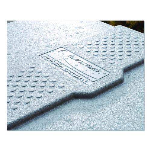 Image of Suncast® BMBX300D Salt Box, 28 gal, 23.75 x 15.75 x 23.75. Dove Gray