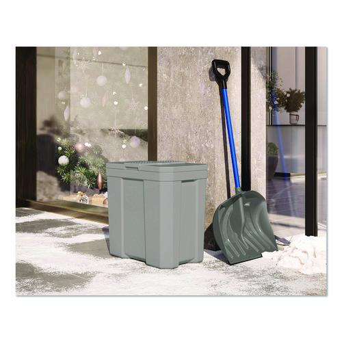 Image of Suncast® BMBX300D Salt Box, 28 gal, 23.75 x 15.75 x 23.75. Dove Gray