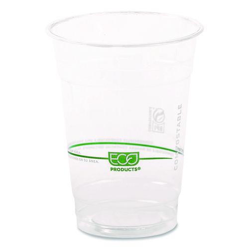 Image of Eco-Products® EP-CC16-GSPK GreenStripe Renewable and Compostable Cold Cups Convenience Pack, 16 oz, Plastic, Clear, 50/Pack