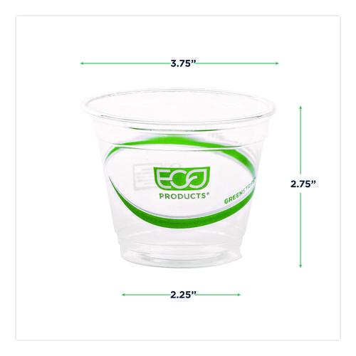 Image of Eco-Products® EP-CC9S-GS GreenStripe Renewable and Compostable Cold Cups, 9 oz, Plastic, Clear, 50/Pack, 20 Packs/Carton
