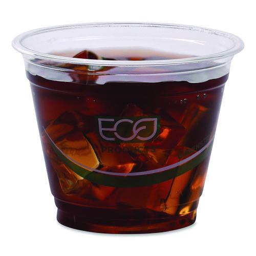 Image of Eco-Products® EP-CC9S-GS GreenStripe Renewable and Compostable Cold Cups, 9 oz, Plastic, Clear, 50/Pack, 20 Packs/Carton