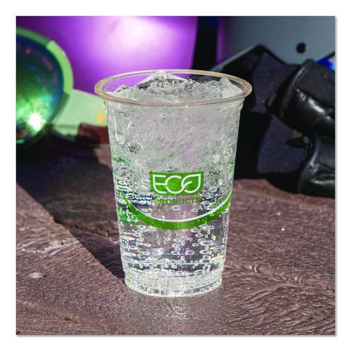 Image of Eco-Products® EP-CC9S-GS GreenStripe Renewable and Compostable Cold Cups, 9 oz, Plastic, Clear, 50/Pack, 20 Packs/Carton