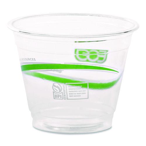Image of Eco-Products® EP-CC9S-GS GreenStripe Renewable and Compostable Cold Cups, 9 oz, Plastic, Clear, 50/Pack, 20 Packs/Carton