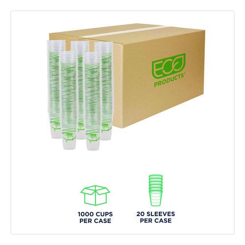 Image of Eco-Products® EP-CC10-GS GreenStripe PLA Cold Cups, 10 oz, Plastic, Clear, 1,000/Carton