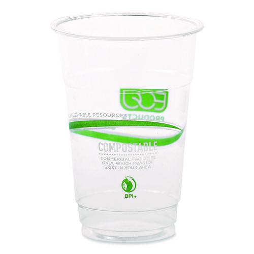 Image of Eco-Products® EP-CC10-GS GreenStripe PLA Cold Cups, 10 oz, Plastic, Clear, 1,000/Carton
