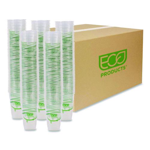 Image of Eco-Products® EP-CC10-GS GreenStripe PLA Cold Cups, 10 oz, Plastic, Clear, 1,000/Carton