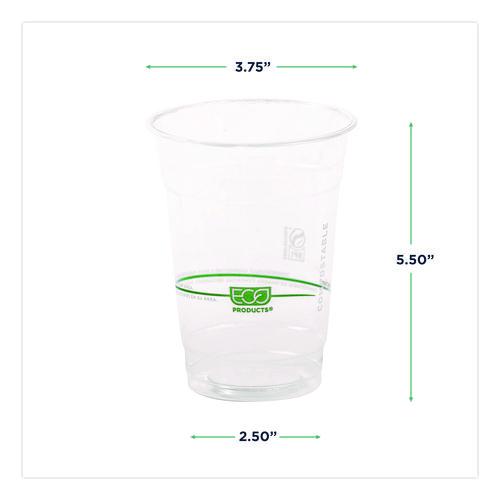 Image of Eco-Products® EP-CC16-GSPK GreenStripe Renewable and Compostable Cold Cups Convenience Pack, 16 oz, Plastic, Clear, 50/Pack