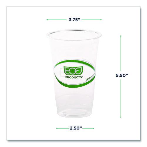 Image of Eco-Products® EP-CC20-GS GreenStripe Renewable and Compostable Cold Cups, 20 oz, Plastic, Clear, 50/Pack, 20 Packs/Carton
