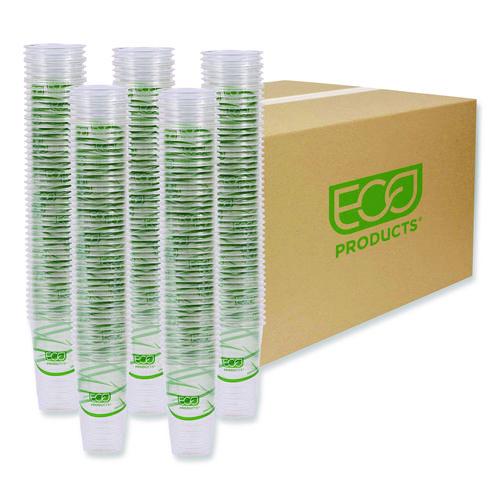 Image of Eco-Products® EP-CC20-GS GreenStripe Renewable and Compostable Cold Cups, 20 oz, Plastic, Clear, 50/Pack, 20 Packs/Carton