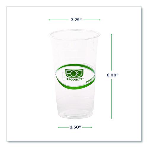 Image of Eco-Products® EP-CC24-GS GreenStripe Renewable and Compostable PLA Cold Cups, 24 oz, Plastic, Clear, 50/Pack, 20 Packs/Carton