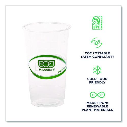 Image of Eco-Products® EP-CC24-GS GreenStripe Renewable and Compostable PLA Cold Cups, 24 oz, Plastic, Clear, 50/Pack, 20 Packs/Carton
