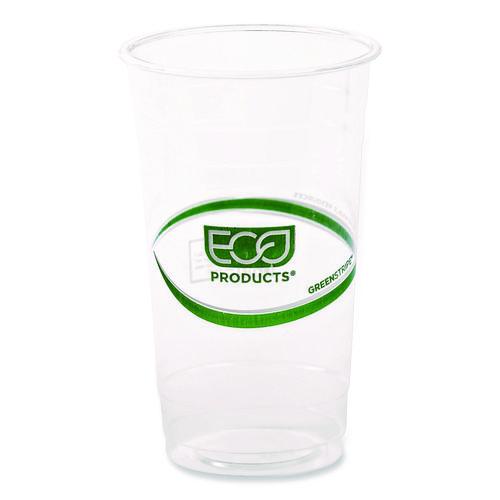 Image of Eco-Products® EP-CC24-GS GreenStripe Renewable and Compostable PLA Cold Cups, 24 oz, Plastic, Clear, 50/Pack, 20 Packs/Carton