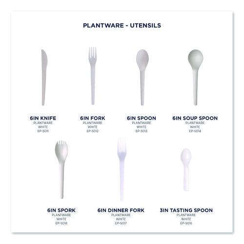 Image of Eco-Products® EP-S011 Plantware Compostable Cutlery, Knife, Plastic, Pearl White, 50/Pack, 20 Packs/Carton