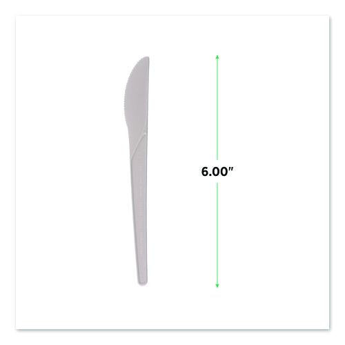 Image of Eco-Products® EP-S011-W Plantware Compostable Cutlery, Knife, Plastic, White, 1,000/Carton