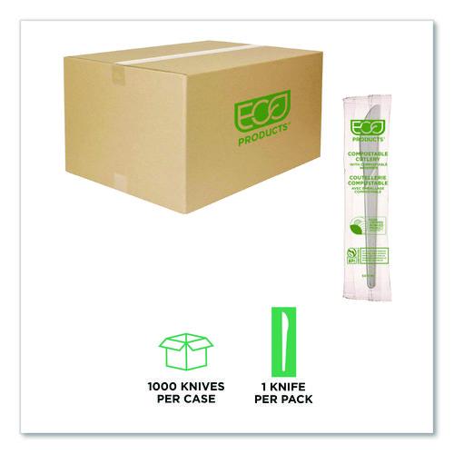 Image of Eco-Products® EP-S011-W Plantware Compostable Cutlery, Knife, Plastic, White, 1,000/Carton