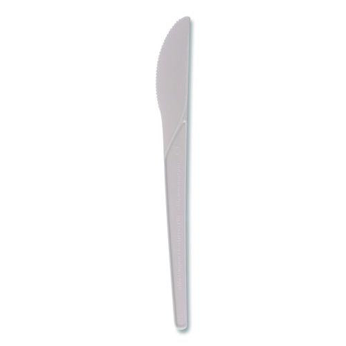 Image of Eco-Products® EP-S011-W Plantware Compostable Cutlery, Knife, Plastic, White, 1,000/Carton