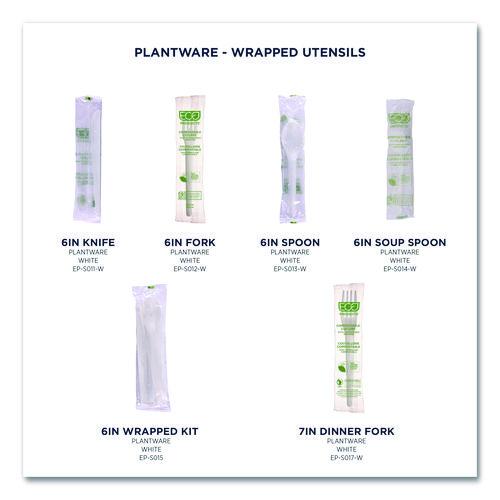 Image of Eco-Products® EP-S011-W Plantware Compostable Cutlery, Knife, Plastic, White, 1,000/Carton