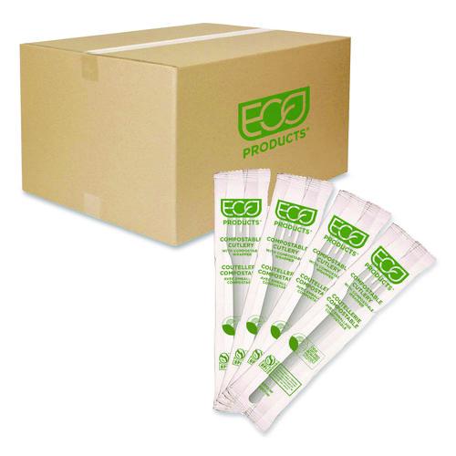 Image of Eco-Products® EP-S012-W Plantware Compostable Cutlery, Fork, Plastic, White, 1,000/Carton