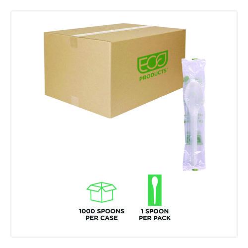 Image of Eco-Products® EP-S013-W Plantware Compostable Cutlery, Spoon, Plastic, White, 1,000/Carton