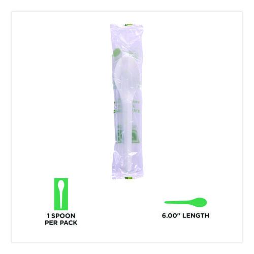 Image of Eco-Products® EP-S013-W Plantware Compostable Cutlery, Spoon, Plastic, White, 1,000/Carton