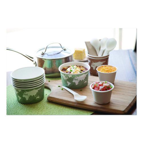 Image of Eco-Products® EP-S014 Plantware Compostable Soup Spoon, Heavyweight, Plastic, White, 50/Pack, 20 Packs/Carton