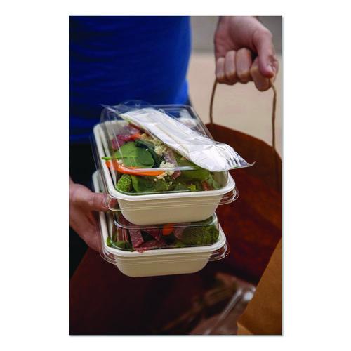 Image of Eco-Products® EP-S015 Plantware Compostable Cutlery Kit, Fork/Knife/Napkin/Spoon, Pearl White, 250 Kits/Carton