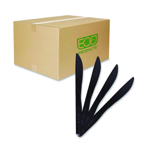 Image of Eco-Products® EP-S111 100% Recycled Content Cutlery, Knife, Plastic, Black, 50/Pack, 20 Packs/Carton