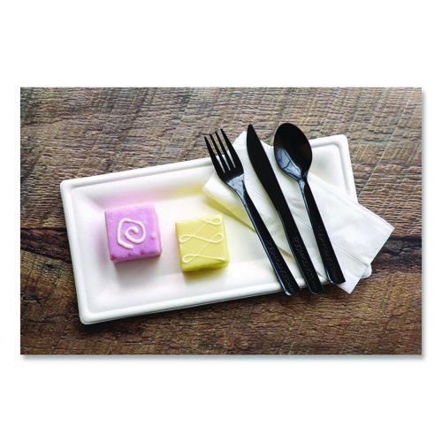 Image of Eco-Products® EP-S113 100% Recycled Content Cutlery, Spoon, Plastic, Black, 50/Pack, 20 Pack/Carton