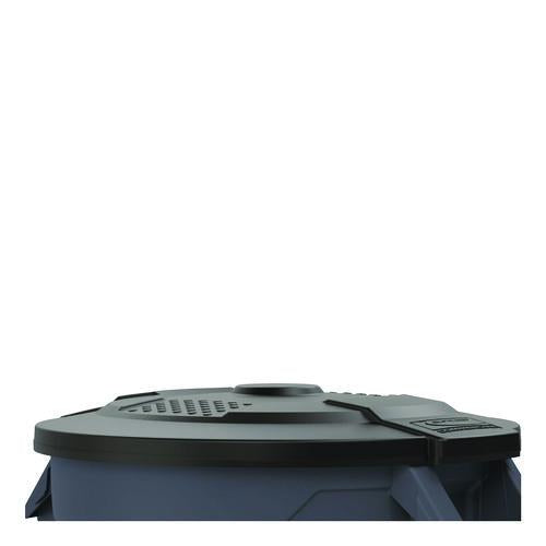 Image of Suncast Commercial® TCU32GLIDD Utility Trash Can Lid for 32 gal Trash Can, 22.22" Diameter x 3", Black
