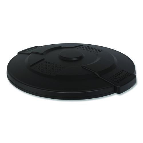 Image of Suncast Commercial® TCU44GLIDD Utility Trash Can Lid for 44 gal Trash Can, 24.88" Diameter x 3", Black